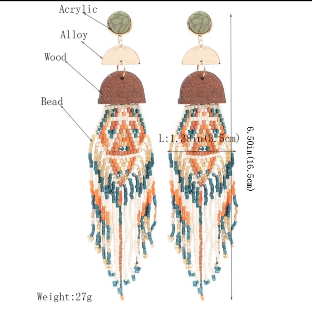 Sedona Handmade Southwestern Statement Earrings! - Picture 5 of 5